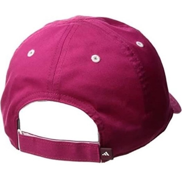 adidas Women's AEROREADY C Squad Cap, Adjustable Strap - Bold Pink/Maroon/White - Picture 2 of 8